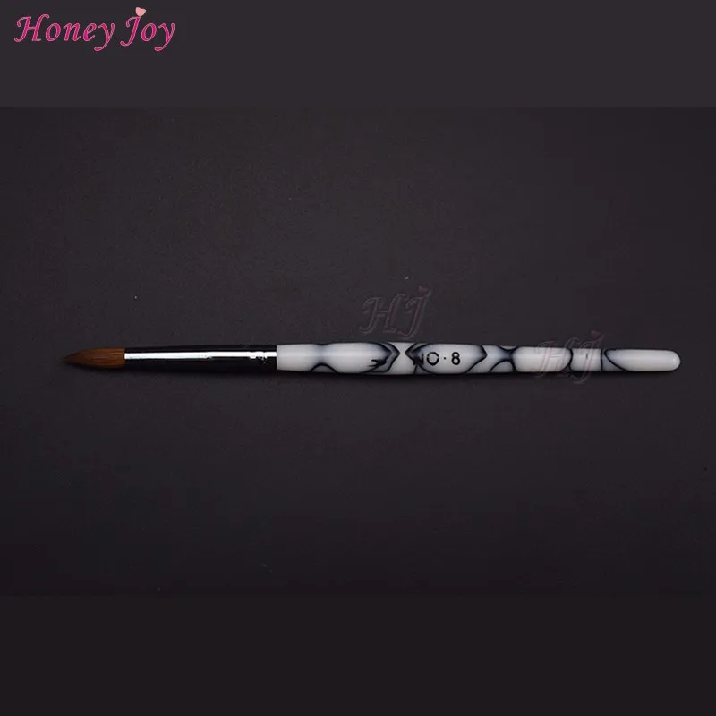 Beleza do Unha Tamanho Prined Kolinsky Sable Acrílico Unha Art Escova Construtor Gel uv Carving Pen Líquido pó Faça Você Mesmo Desenho No.4 8 3 Nail Art Escova Construtor Gel UV Carving