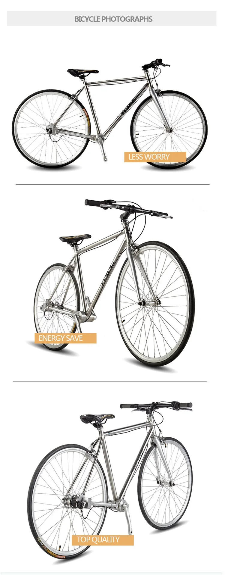 Discount TDJDC RT-240 High Quality 700C Road Bike, No-chain Drive Shaft Bicycle, 3-Speed Retro Bike 8
