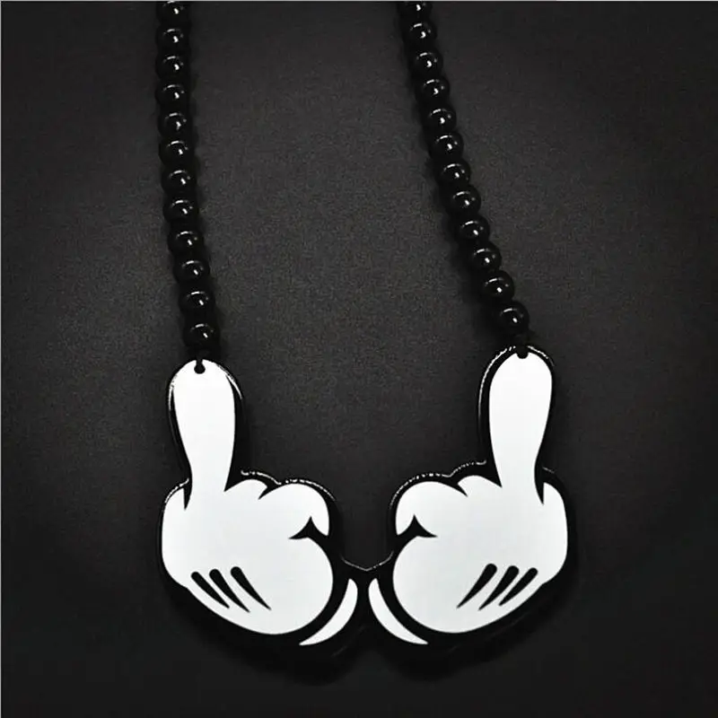 

Middle Finger Despise Gesture Ho Car Auto Fashion Pendant JDM Hellaflush Rear View Mirror Ornament Hanging Dangle Car-Styling