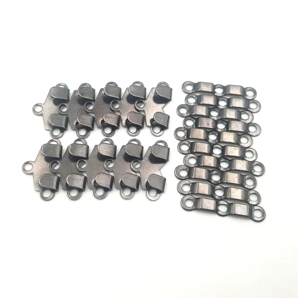 10 компл./лот высококачественные металлические крючки для брюк для шитья своими руками - Цвет: 10sets gray