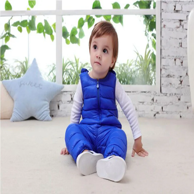 

Winter 2018 Boys And Girl Cotton Baby Overalls Winter Pants New Zipper Boys Bib Pants 4 Color Optional 1-5Y Hot Sale