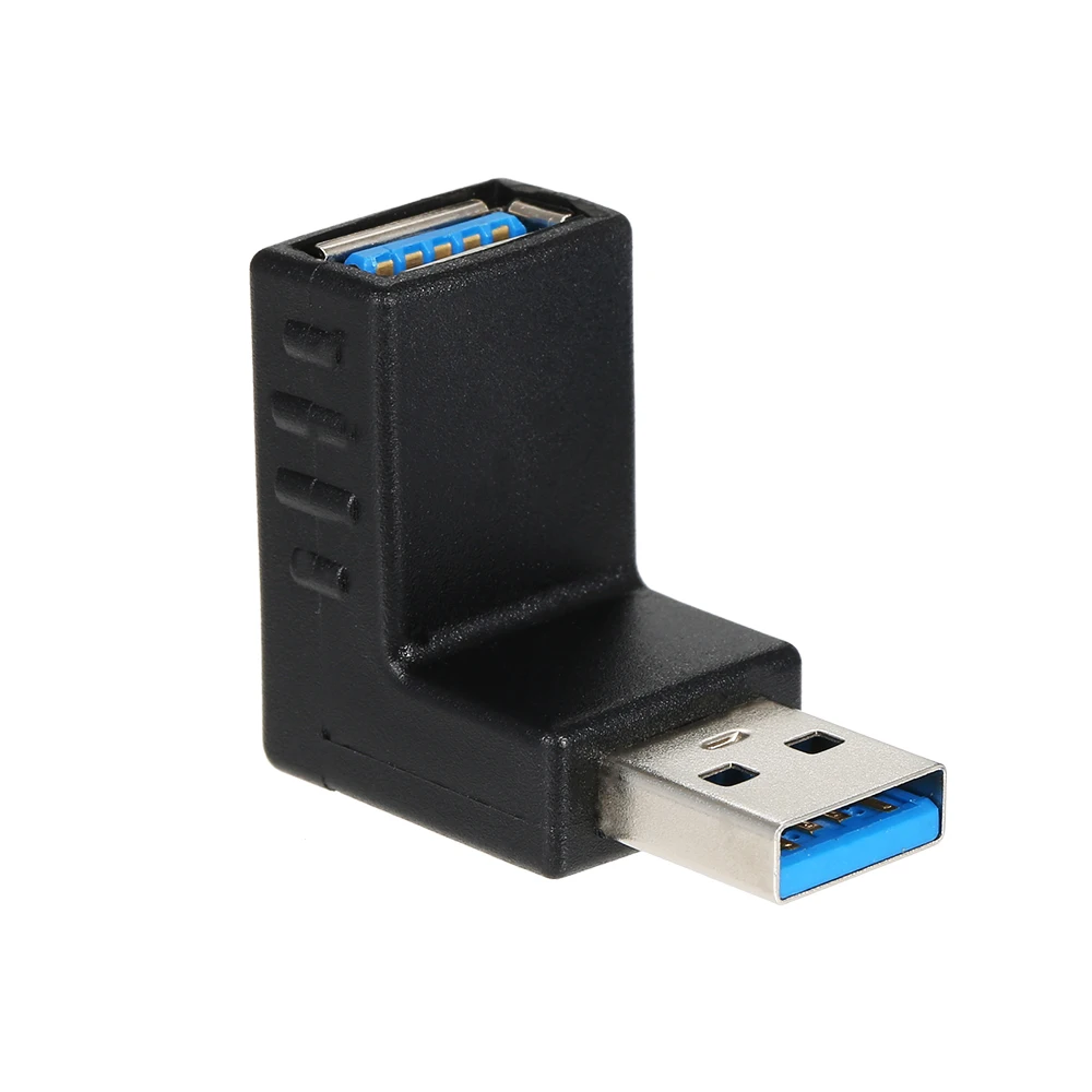 

Right Angle USB3.0 AM to AF L Shape Adapter Converter USB 3.0 A Male to A Female 90 Degree Angle Plug Down for computer pc