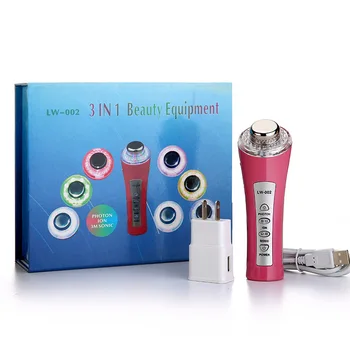 

7 Colors LED Muti-functional Photon Therapy Beauty Apparatus 3MHz Ultrasoud ion Beauty Machine For Wrinkle Removal LW-002
