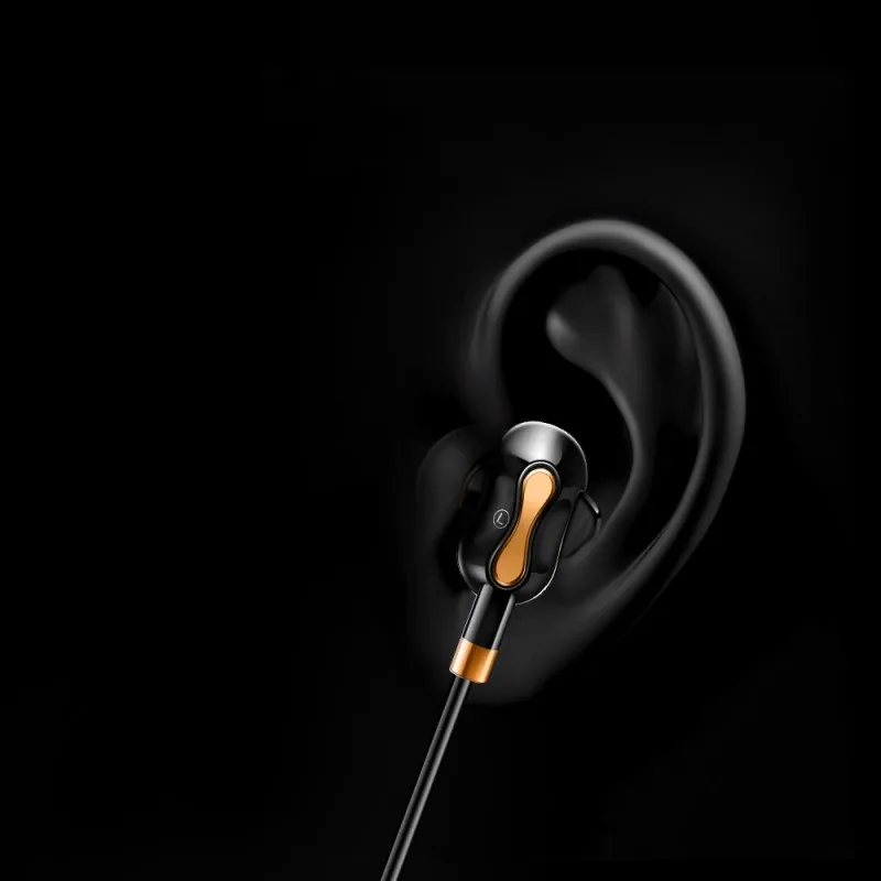 N1 Hifi Earphone Dual Dynamic 8mm Graphene Diaphragm Stereo Earphones with Microphone Bass Headset in ear Earbud 3 5mm Earplug