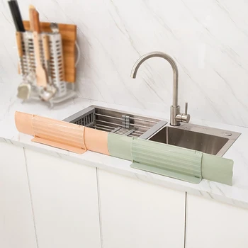 

Kitchen Sink Water Splash Guard Flexible Adhesive Strip Dish Washing Baffle Board Household Kitchen Water-proof Accessories