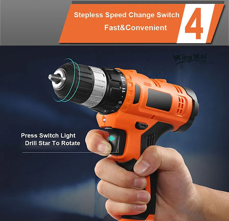 Cordless Lithium Battery Electric Drill-15