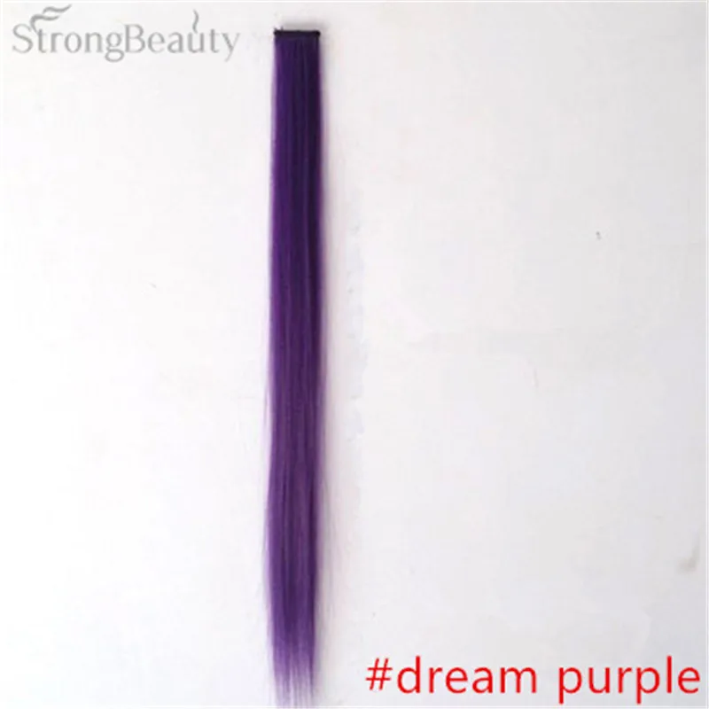 StrongBeauty Women Colorful Extension Long Synthetic Clip In Straight Hairpiece Party Highlights Punk Hair Pieces StrongBeauty Women Colorful Extension Long Synthetic Clip In Straight Hairpiece Party Highlights Punk Hair Pieces