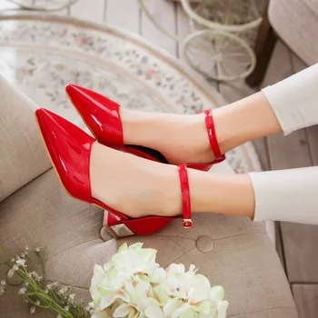 

Big Size 34- 43 Sandals Ladies Platforms lady Fashion Dress Shoes Sexy Pointed toe shoe High Heel Shoes Women Pumps 375-1