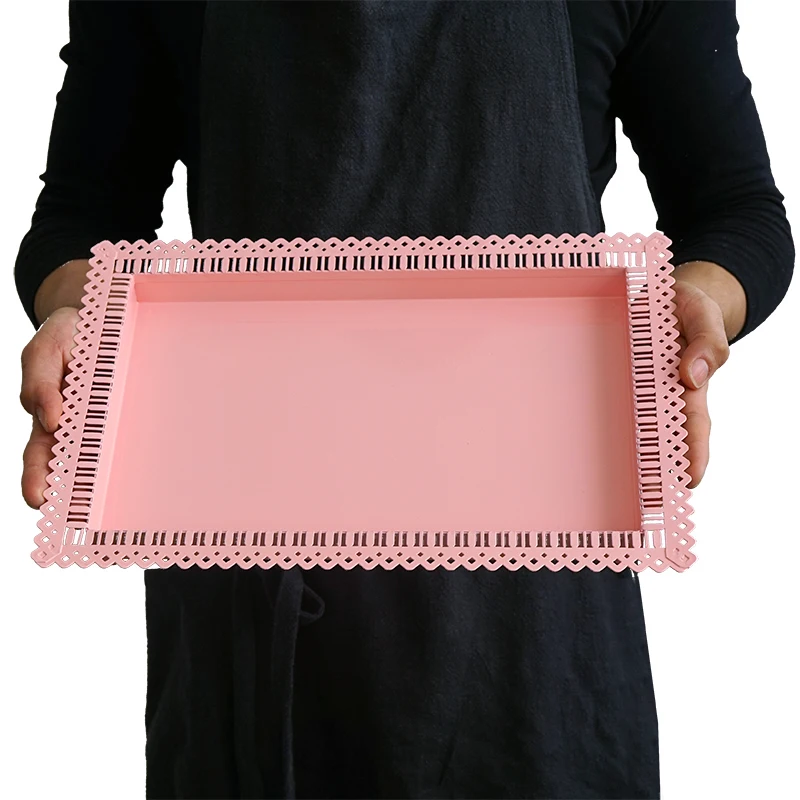Розовые подставки для пирога набор для дня рождения принцессы розовая форма для украшений для тортов тарелки десерт для еды дрожжи - Цвет: 15603s