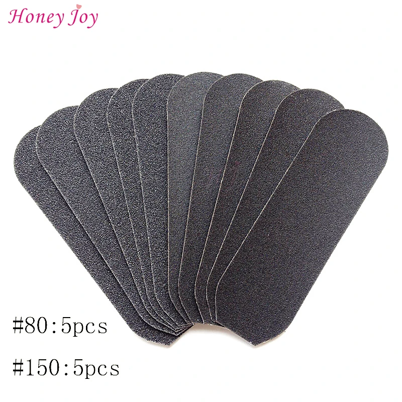 

10pcs Refill/Replacement #80/#150 Grit Sanding Cloth for Pro 26.2cm(L) Double-side Stainless Steel Pedicure Feet Care Foot Rasp
