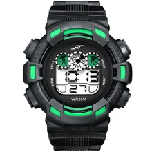 Спортивные цифровые часы, водонепроницаемые мужские часы с будильником для мальчиков, секундомер, военный силиконовый ремешок, таймер, мужские электронные наручные часы