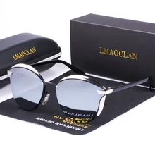 LMAOCLAN Frauen Polarisierte Sonnenbrille Luxus Mode Cat Eye Damen Vintage Marke Designer Weibliche Sonnenbrille Oculos Gafas