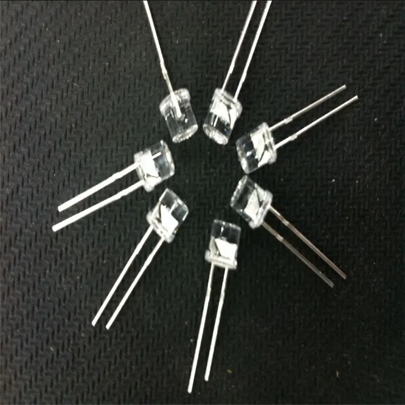 

1000x5mm flat warm-white 5mm Ultra Bright LEDs light Emitting Diodes Electronic Components Wholesale
