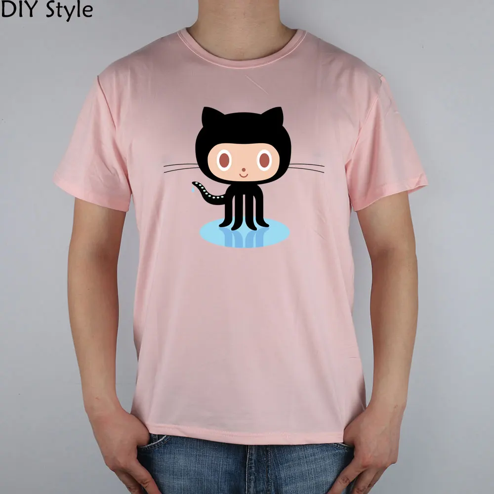 GitHub PEO футболка octocat Топ лайкра хлопок мужская Новинка|men t shirt|t shirtt shirt men |