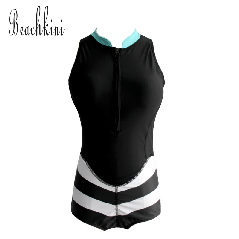 Buy Women Sport Swimwear Retro One Piece Swimsuits Vest Back Bodysuit Front