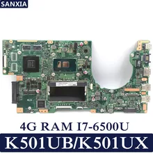 KEFU K501UX Laptop motherboard for ASUS K501UB K501UX K501U K501 Test original mainboard DDR3-4G RAM I7-6500U GT940M