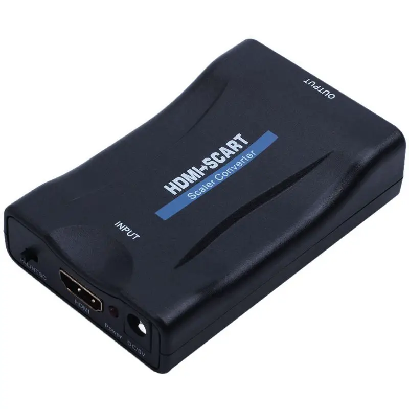 Переходник HDMI-scart адаптер 1080p видео аудио конвертер скалер смартфон STB DVD