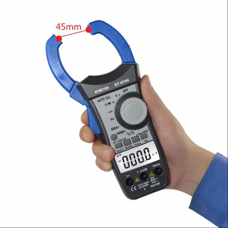 

Professional High Quality BTMETER BT-870N Digital Clamp Meter AC/DC Voltage Current Multimeter DMM ResistanceTester Instrumentat
