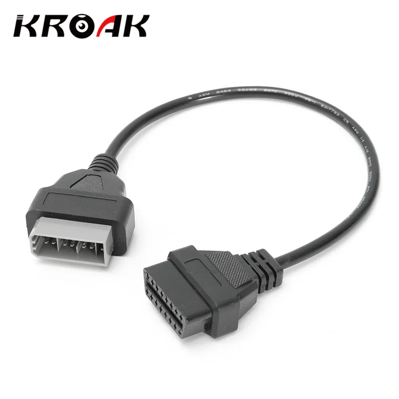 Черный 14 Pin OBD1 к 16 OBD2 кабель переходник для Nissan/Infiniti|adapter nissan|infinity nissanobd1 to obd2 adapter |