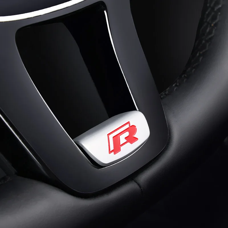 

1pc Car Steering Wheel Trim decoration for Jialu brand new Paste design R Mark Inner Steering Wheel Cover stickers accessories