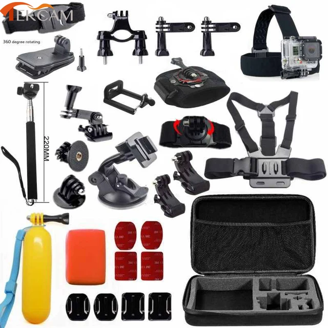 Tekcam pour gopro hero 6 accessoires set pour gopro Hero 5 hero5 session hero4 xiaomi yi