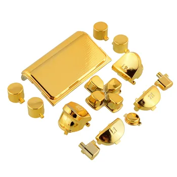 

For Playstation 4 Fashion Gold Full Buttons Mod Kits Set Chrome for PS4 Controller Joystick Video Game Accessories