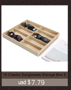 Коробка для хранения солнцезащитных очков органайзер 6 чеков чехол для демонстрации очков бежевый серый коричневый