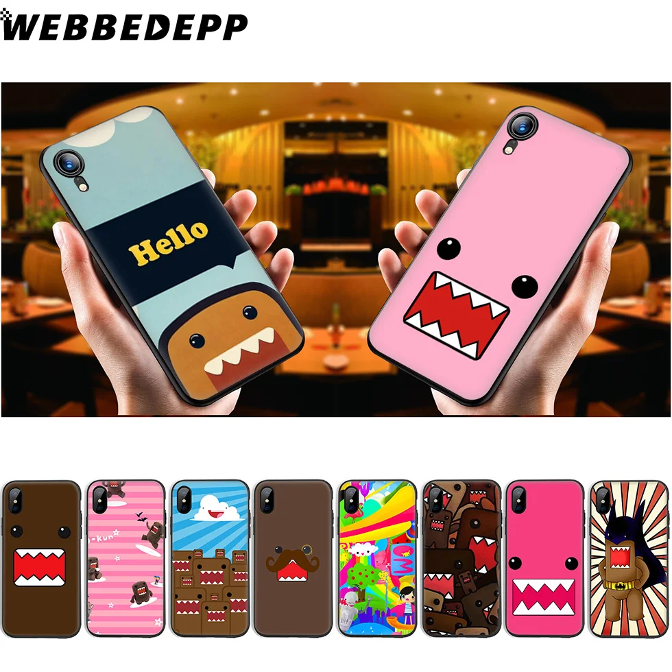 WEBBEDEPP простой Domo Kun аниме Мягкий силиконовый чехол для iPhone 11 Pro Xr Xs Max X или 10 8 7 6 6S Plus