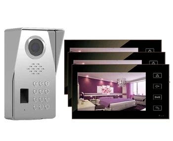 

XinSiLu Top Quality LCD Color 7"Video Door Phone Doorbell IR Intercom Home Security System HD Camera Fingerprint&Password 1V3