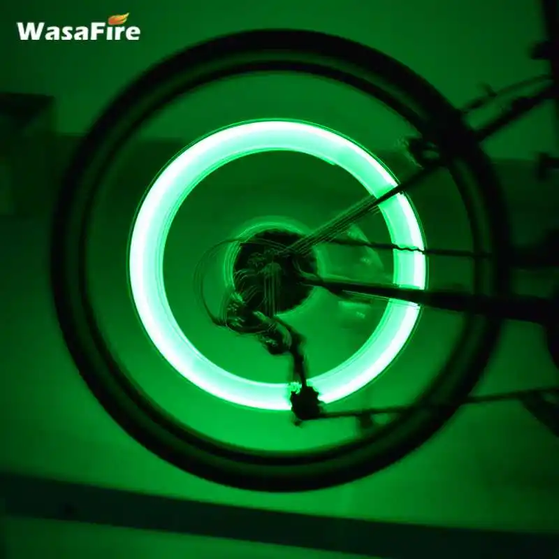 Discount WasaFire Bike Lamp Mountain Road Bike Bicycle LED Wheel Spokes Tyre Valve Caps Bike Lamp Cycling Light Bicycle Accessories Gift 10