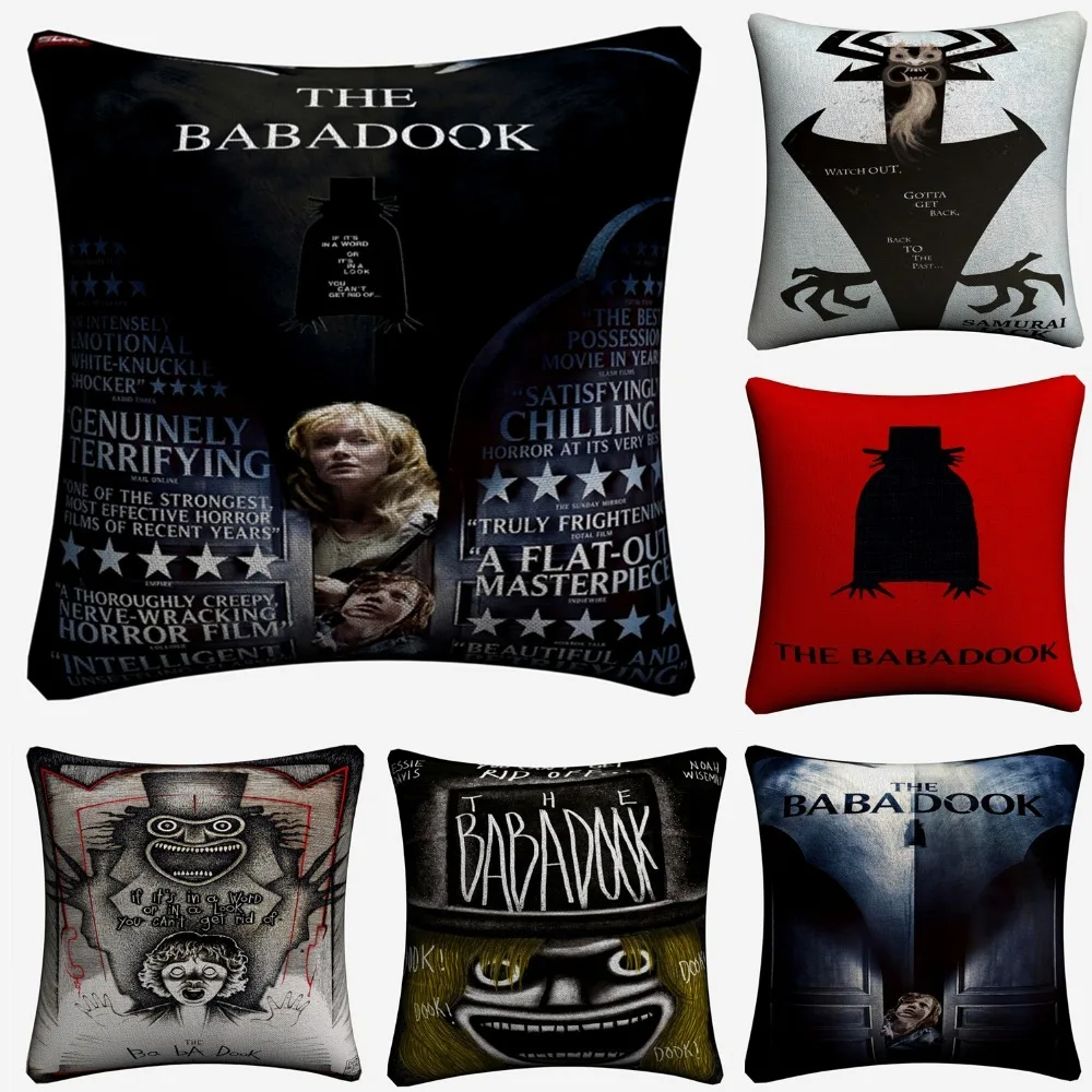

Babadook Horror Movie Photography Decorative Cotton Linen Cushion Cover 45x45cm For Sofa Chair Pillowcase Home Decor Almofada