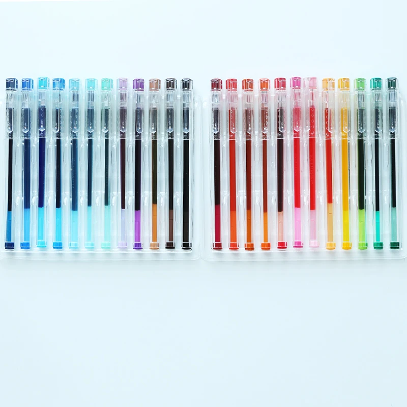 

24 colors/lot Gel Pen 0.5mm Water Resistance Bead Pen Direct Liquid Water-based Pen AGPA9206