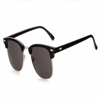 

Half Metal High Quality Sunglasses Men Women Brand Designer Glasses Mirror Sun Glasses Fashion Gafas Oculos De Sol UV400 Classic