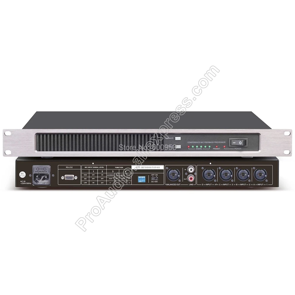 

MiCWL Pro 4 Channel Digital Frequency Shift Device Feedback suppressor for Conference , KTV , Stage etc.