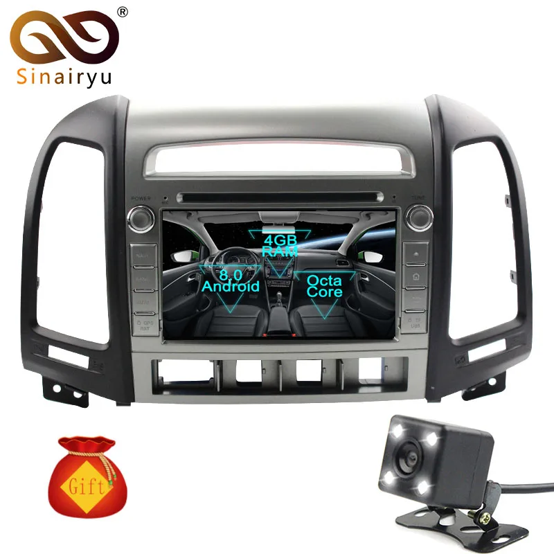 Android 8,0 Octa Core 4 ГБ Оперативная память Автомобильные магнитолы с DVD gps Fit hyundai Santa Fe 2006 2007 2008 2009 2010 2011 2012 gps мультимедиа Playe