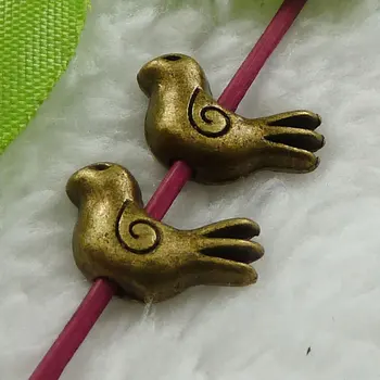 

200 pieces antique bronze bird spacers 15x9mm #1037