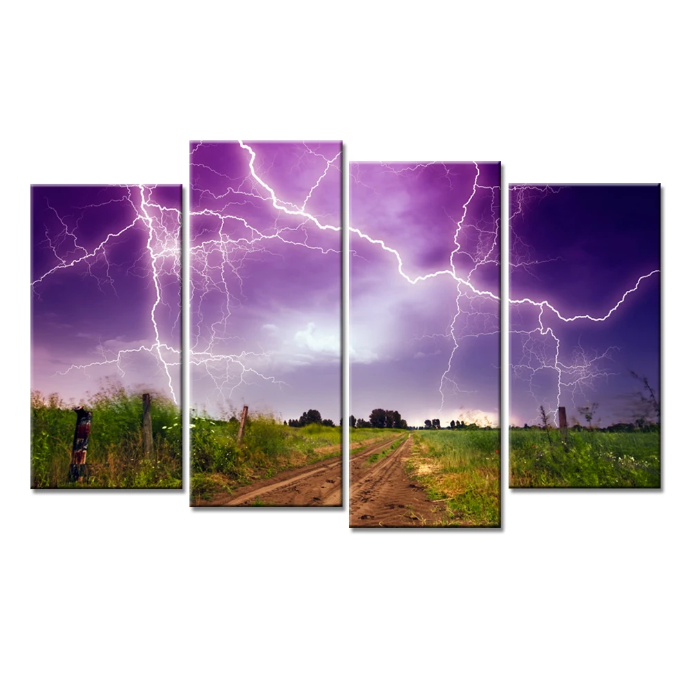 4 шт. настенные картины на холсте молния|canvas painting|painting for living roompainting modern |