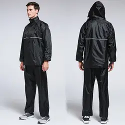 Для мужчин женщин комплект из 2 частей плащ взрослых непроницаемой куртка-дождевик брюки для девочек костюм Открытый Отдых Восхождение