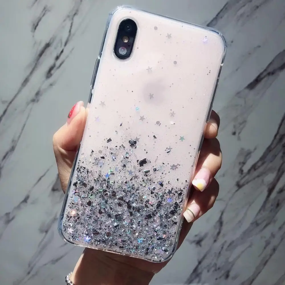 

gold foil buling fashion Cute Glitter fashion Phone Case For iphone 7 8 plus x xr xs max Cases samsung S10 E PLUS P30 Pro tpu