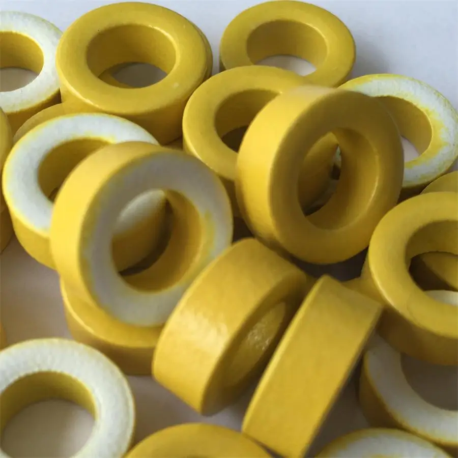 13X8X5mm AT50 26 toroidal power inductor ferrite core yellow and white