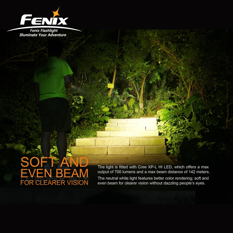  700 Lumens Portable Fenix E16 Cree XP-L HI Neutral White LED EDC Flashlight with outstanding Perfor - 32977122799