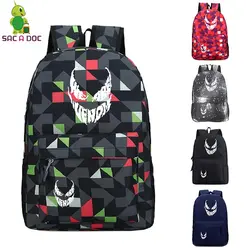 Школьный рюкзак Venom с принтом для девочек, школьные сумки на плечо, детские сумки Mochilas Escolar, Детская сумка для книг, Подростковая