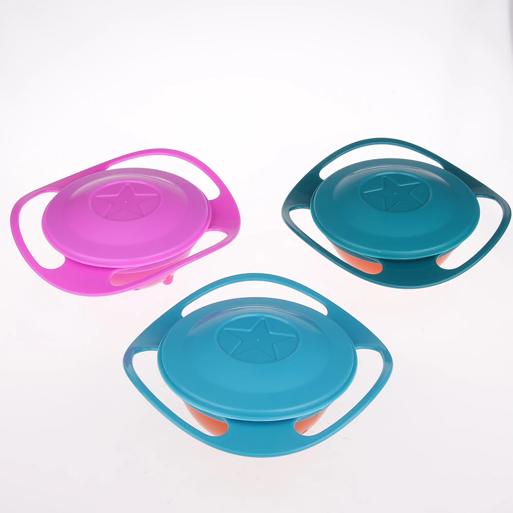 

Baby Bowl Universal Bowl Practical Design Children Rotating Balance Umbrella 360 Rotate Spill-Proof Solid Feeding Dishes