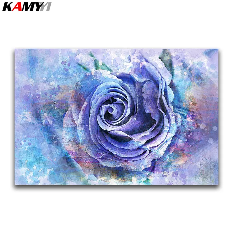 

Full Round Diamond embroidery Cross stitch flowers Full Square Diamond painting Dark purple crystal DIY 3D Diamond mosaic peony