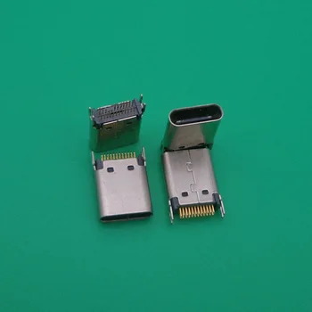 

8Pcs USB 3.1 Type C Female Socket Connector 24pin 180 degree Vertical PCB High speed DIY Connectors