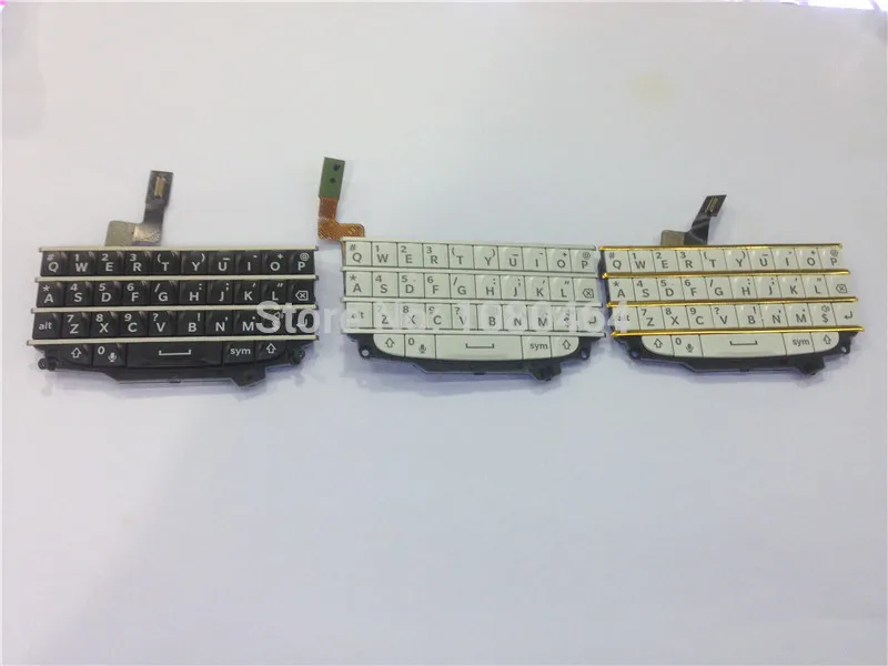 Золотой корпус Чехол Золотой keypads с flex(черный белый) Английский для BlackBerry Q10, микросхема Mar