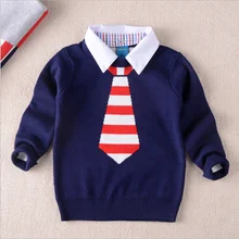 Nysrfz/коллекция года; детская одежда; новые модели; сезон осень-зима; Детский свитер для мальчиков; Хлопковый вязаный галстук; узор