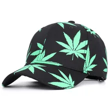 Новая мода вышивка кленовый лист белая кепка водоросли Snapback Головные уборы для мужчин и женщин хлопок Swag Хип Хоп Бейсболка с регулируемым размером s