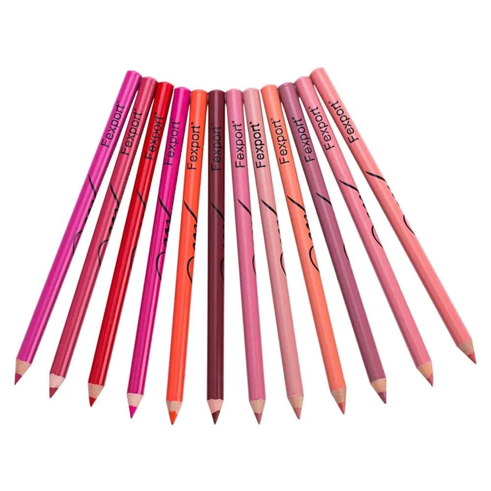 6/12 Pcs/Set Sexy Matte Lip Stick Lipliner Lip Liner Pencil Matt Nude Lipsliner Pen Set Beauty Makeup Tool Cosmetic