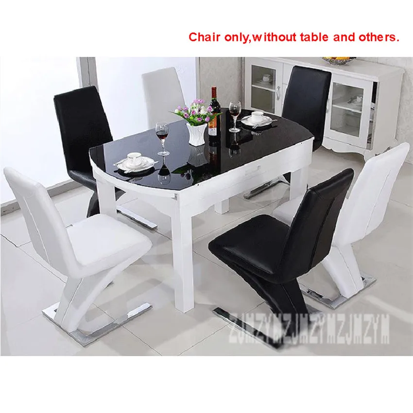 1 Набор/2 шт простой модный Z Образный современный обеденный стул из искусственной кожи стул для приема в столовой популярная мебель для дома в отеле